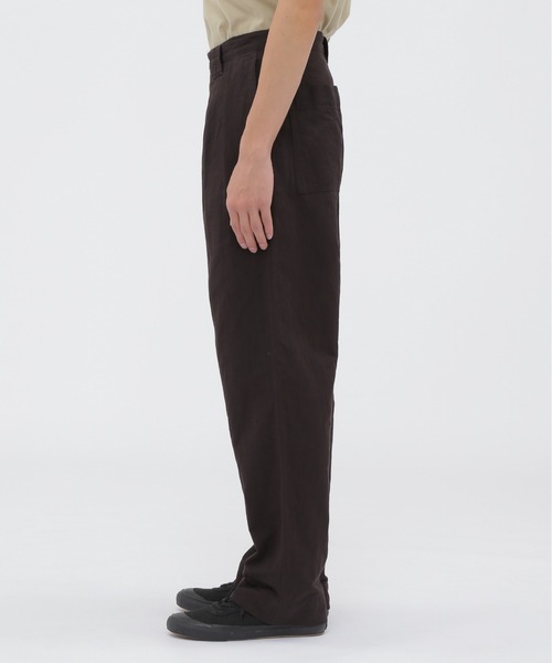 MHL コットンワークパンツ 　メンズ MHL. WORKWEAR COTTON DRILL CINCH FRONT TROOUSER 180KHAKI