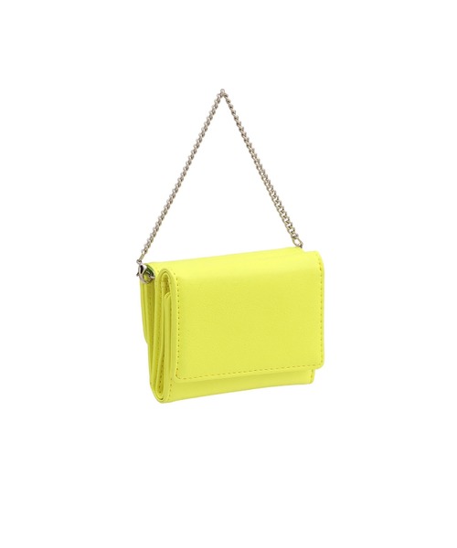 2-5日着 MARY QUANT ブライトカラー チェーン ミニウォレット MARY QUANT 財布 マリークワント mary quant ブライトカラー