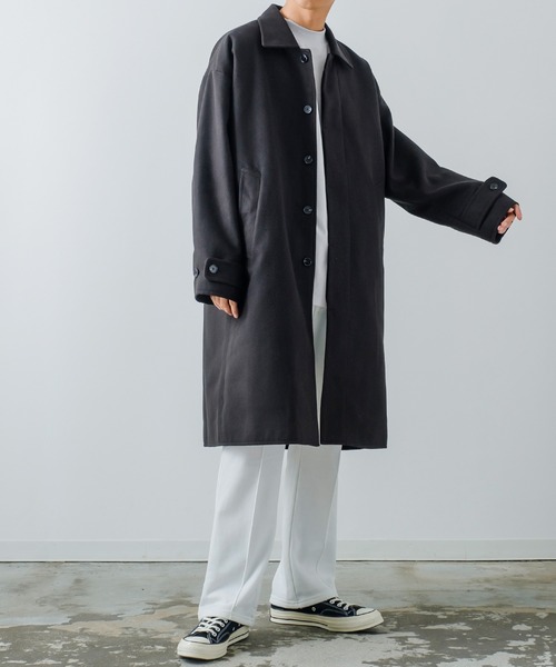 「improves」 ステンカラーコート MEDIUM グレイッシュベージュ メンズ_画像4