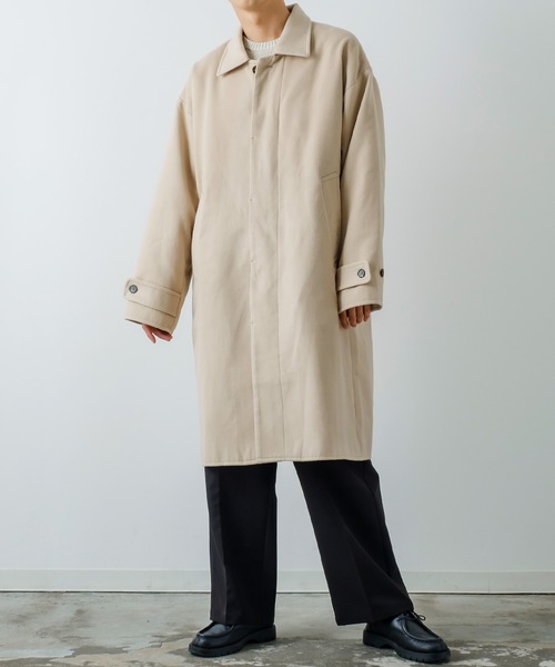 「improves」 ステンカラーコート MEDIUM グレイッシュベージュ メンズ_画像6