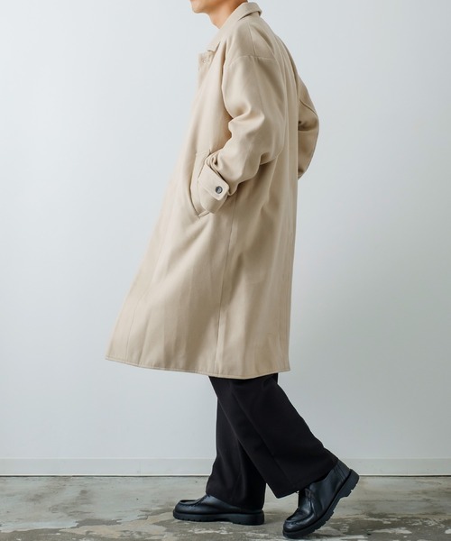 「improves」 ステンカラーコート MEDIUM グレイッシュベージュ メンズ_画像7