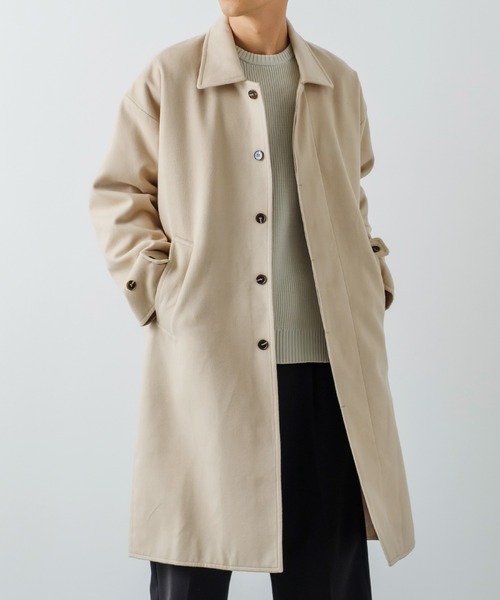 「improves」 ステンカラーコート MEDIUM グレイッシュベージュ メンズ_画像8