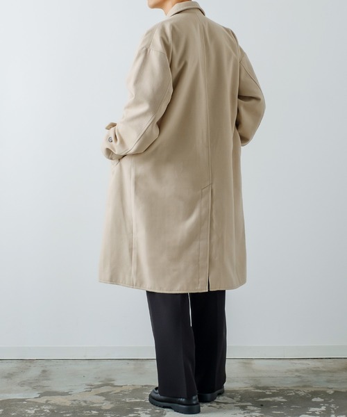 「improves」 ステンカラーコート MEDIUM グレイッシュベージュ メンズ_画像9