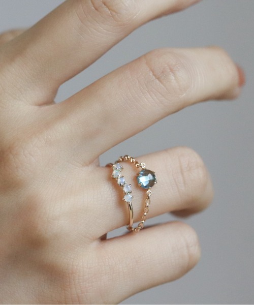 cui-cui（キュイキュイ） 指輪 リング ブルートパーズ チェーンリング