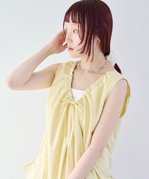 w closet ワンピース 「前後2WAY/3色展開」ノースリリボン