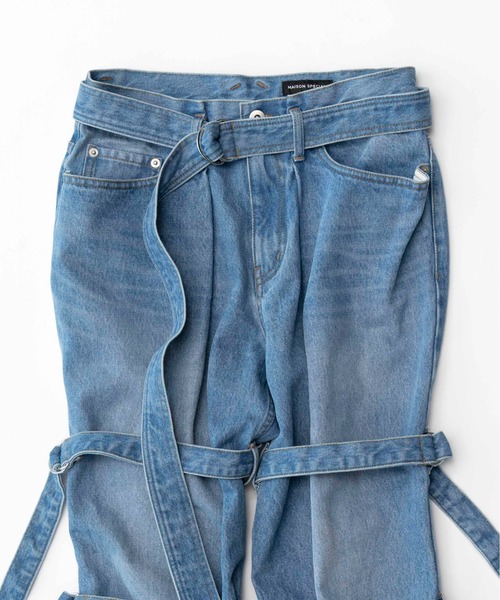 「MAISON SPECIAL」 加工デニムパンツ 36 オレンジ レディース