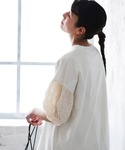 tシャツ タイルレースのプルオーバー レディースの詳細画像2