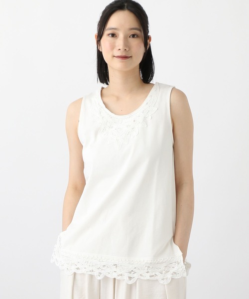 Katie 24夏完売品トップス新品未使用 studio CLIP タンクトップ ノースリーブ 「natural by clip