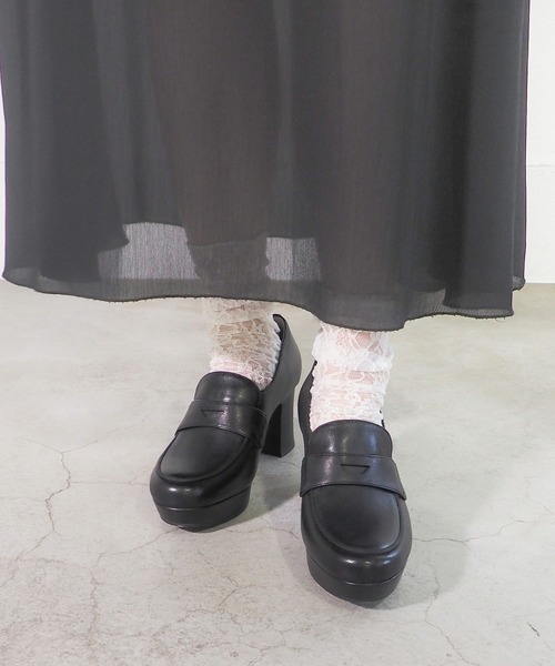 ローファー 厚底ローファーパンプス　1310283 レディースの画像