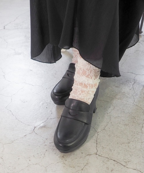 ローファー 厚底ローファーパンプス　1310283 レディースの画像