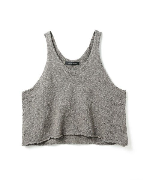 mizuiro ind リリーヤーンベスト ビスチェ グレー mizuiroind（ミズイロインド） ベスト ジレ リリーヤーンベスト