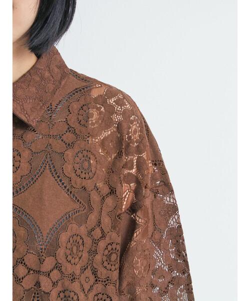 tricot COMME des GARCONS レースブラウス シャツ 茶色 tricot COMME des GARCONS レースブラウス シャツ 茶色｜Yahoo!フリマ
