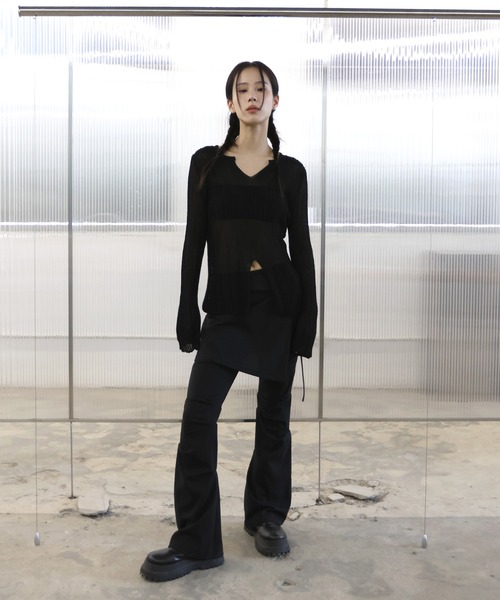 「FOLLOWIN」 長袖ニット FREE ベージュ レディース_画像2