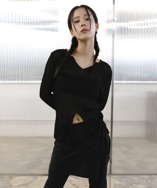 「FOLLOWIN」 長袖ニット FREE ベージュ レディース_画像3