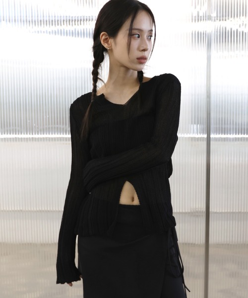 「FOLLOWIN」 長袖ニット FREE ベージュ レディース_画像5