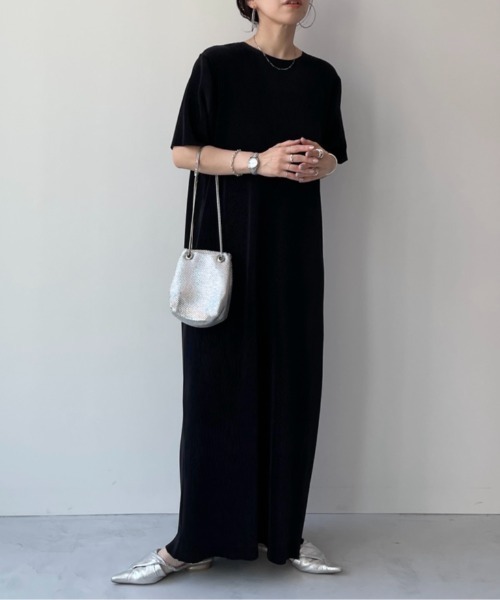 wee9s（ウィークス） 半袖ワンピース FREE ブラック レディース