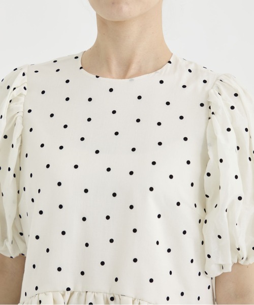 「TSURU by Mariko Oikawa」 半袖ブラウス FREE ホワイト レディース_画像2