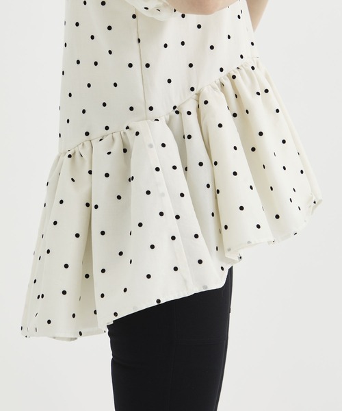 「TSURU by Mariko Oikawa」 半袖ブラウス FREE ホワイト レディース_画像4