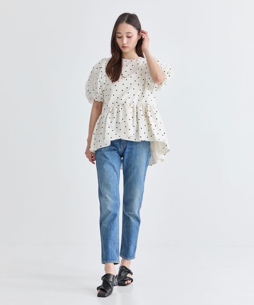 「TSURU by Mariko Oikawa」 半袖ブラウス FREE ホワイト レディース_画像7