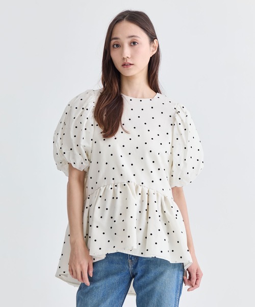 「TSURU by Mariko Oikawa」 半袖ブラウス FREE ホワイト レディース_画像8