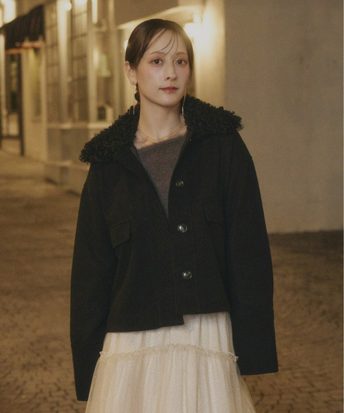 Olu.（オルドット） コート アウター フェイクウールショートアウター