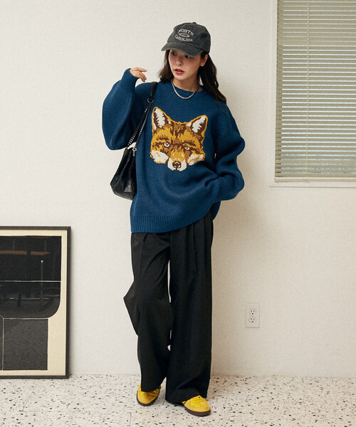 ニット セーター PUBLUX/パブリュクス アニマル ジャガード ビッグ ニット　限定展開 レディース メンズ | FREAK'S STORE | 23