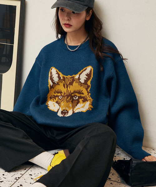 ニット セーター PUBLUX/パブリュクス アニマル ジャガード ビッグ ニット　限定展開 レディース メンズ | FREAK'S STORE | 21