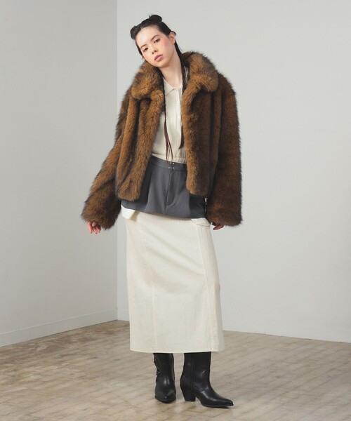 Ray BEAMS（レイ ビームス） ブルゾン アウター フェイクファー