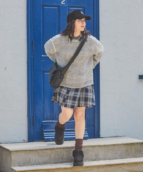 niko and…（ニコアンド） ブーツ オリジナルフェイクムートンヒール