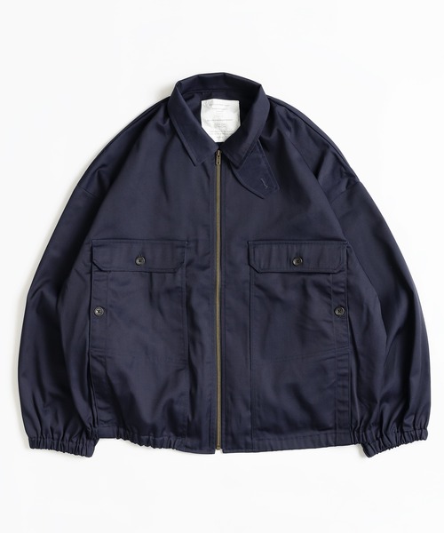 「MUHET」 ジップアップブルゾン X-LARGE チャコールグレー レディース_画像4