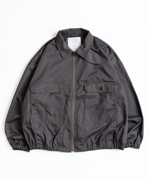 「MUHET」 ジップアップブルゾン X-LARGE チャコールグレー レディース_画像6