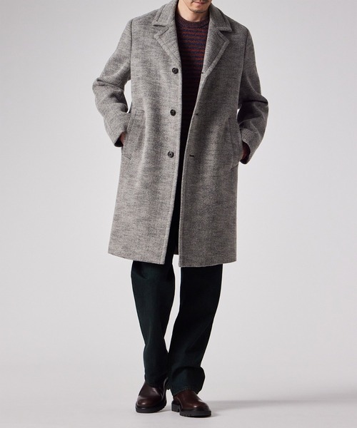 美品【大きいサイズ XL】ポールスミス　ウール100%　チェスターコート　ロング Paul Smith（ポール・スミス） チェスターコート コート ワイド