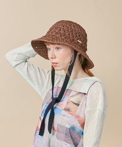 「kaorinomori」 ストローハット M/57.5cm ベージュ レディース_画像3