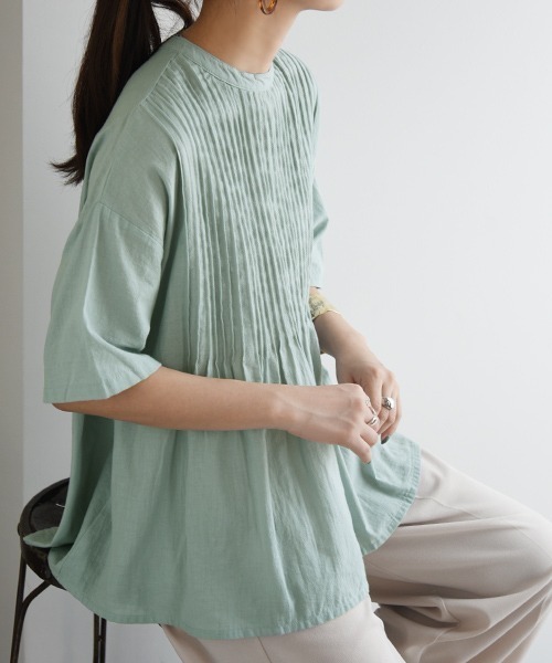 「and it_」 半袖ブラウス M-L アイボリー レディース_画像5