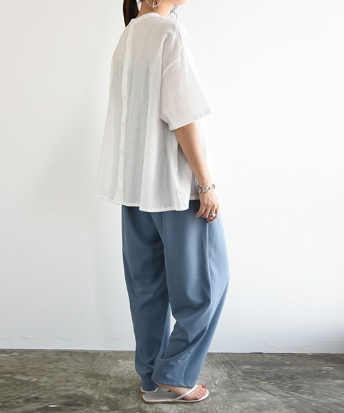 「and it_」 半袖ブラウス M-L アイボリー レディース_画像8