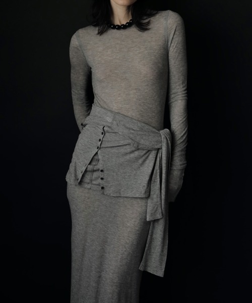 anuke（アンヌーク） ワンピース Sheer Rib Onepiece : ZOZOTOWN Yahoo