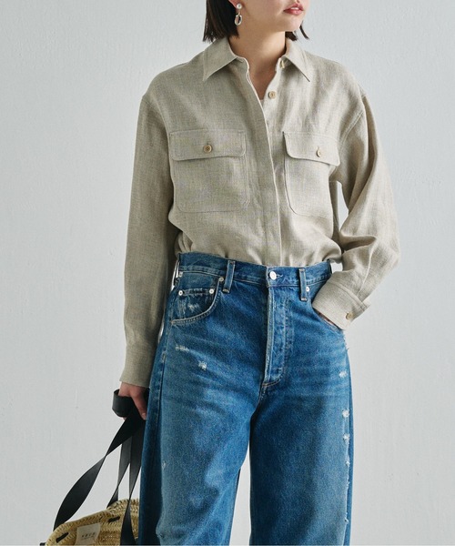 「Drawing Numbers」 長袖シャツ 38 ベージュ レディース_画像5