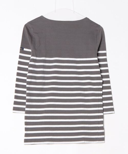 「Le Minor」 ボーダー柄長袖カットソー 1 グレー レディース_画像2