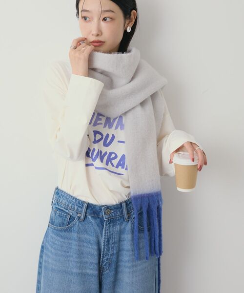 AMERICAN HOLIC マフラー ストール バイカラーシャギーマフラー