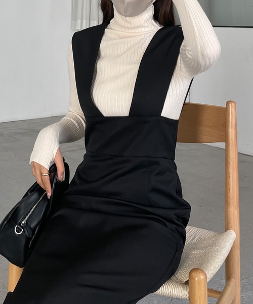 「Louere」 サロペットスカート LARGE アイボリー レディース_画像6