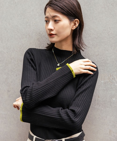 LAKOLE（ラコレ） ニット セーター 12ゲージリブモックネックプル