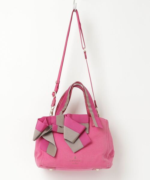 LANVIN en Blue 2wayハンドバッグ　レディース　バッグ　新品未使 LANVIN en Bleu 「LANVIN Bleu」 2WAYバッグ - ピンク レディース