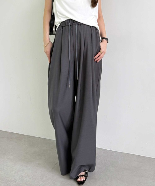 YOUING.（ユイン） スラックス LARGE チャコール レディース