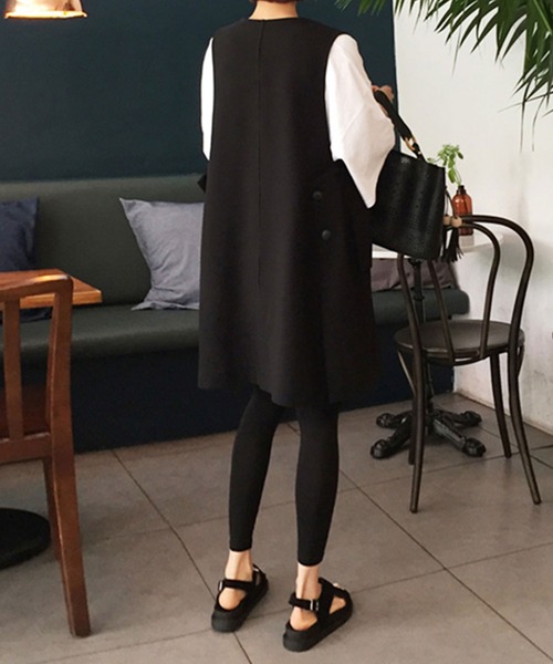 「SMILE ORCHID」 ベスト FREE ネイビー レディース_画像2