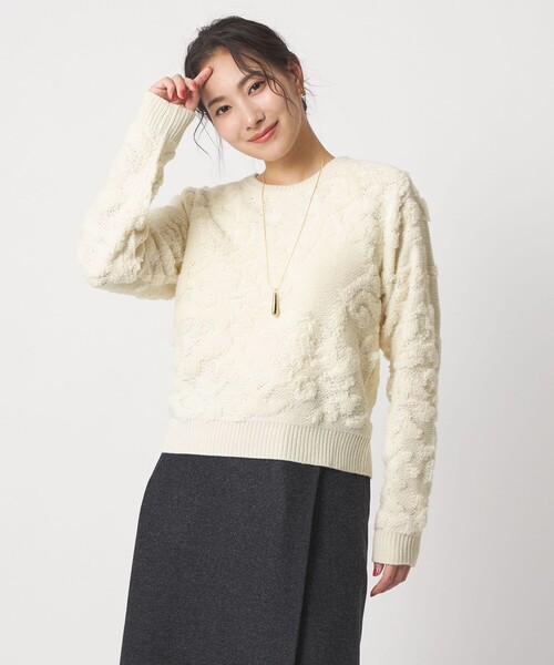 A DAY IN THE LIFE ニット セーター ループジャガード クルーネック
