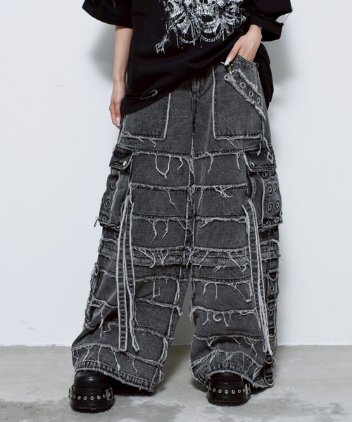 REFLEM 「REFLEM」 デニムパンツ FREE グレー レディース : ZOZOTOWN