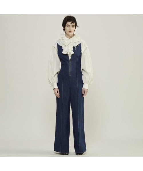 CURRENTAGE サロペット オーバーオール Low back style over overalls 