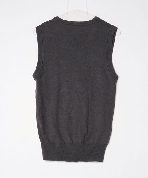 「FRED PERRY」 ノースリーブニット SMALL グレー メンズ_画像2