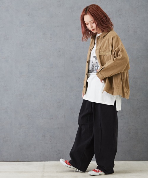 「CUBE SUGAR」 イージーパンツ M ブラウン レディース_画像2