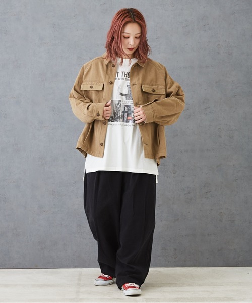 「CUBE SUGAR」 イージーパンツ M ブラウン レディース_画像4